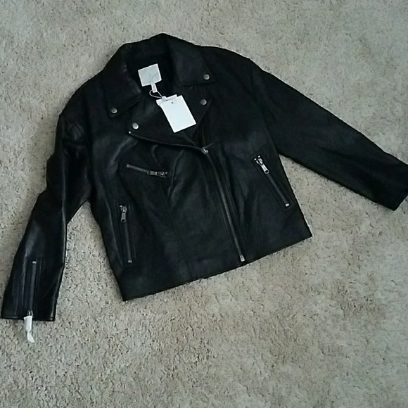 JOIE- Real leather moto jacket - Picture 3 of 5